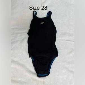 Speedo Competition LZR Pro Black Swimsuit with Blue Trim